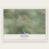 Draper, South Dakota map print, the full design