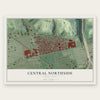 Central Northside, Pennsylvania map print, the full design
