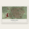 Lemon Hill, California map print, the full design