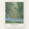 Bonaparte, Iowa map print, the full design