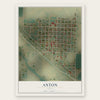Anton, Texas map print, the full design