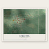 Streeter, North Dakota map print, the full design