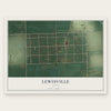 Lewisville, Idaho map print, the full design