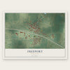 Freeport, Minnesota map print, the full design
