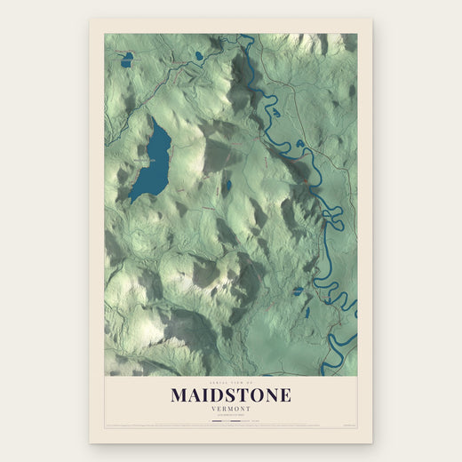 Maidstone, Vermont map print, the full design