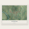 Hanover, Kansas map print, the full design