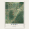 Florence, Minnesota map print, the full design