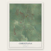 Christiana, Tennessee map print, the full design