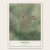 Nocona, Texas map print, the full design