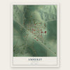Amherst, Nebraska map print, the full design