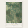 Jacob City, Florida map print, the full design