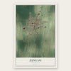 Juneau, Wisconsin map print, the full design