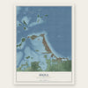 Hull, Massachusetts map print, the full design