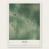 Ailey, Georgia map print, the full design