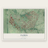 Floris, Virginia map print, the full design