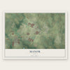Manor, Texas map print, the full design