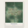 Worthing, South Dakota map print, the full design