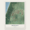 Bridgman, Michigan map print, the full design