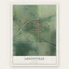 Losantville, Indiana map print, the full design