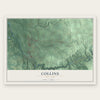 Collins, New York map print, the full design