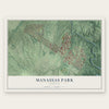 Manassas Park, Virginia map print, the full design
