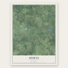 Burns, Michigan map print, the full design