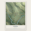Verdel, Nebraska map print, the full design