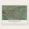 South Huntington, New York map print, the full design
