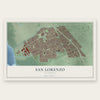 San Lorenzo, California map print, the full design