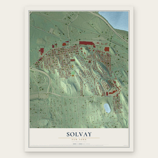 Solvay, New York map print, the full design