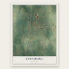 Lewisburg, Kentucky map print, the full design