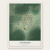 Cresbard, South Dakota map print, the full design