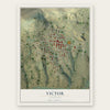 Victor, Colorado map print, the full design