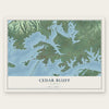 Cedar Bluff, Alabama map print, the full design