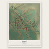 Echo, Oregon map print, the full design