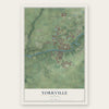 Yorkville, Illinois map print, the full design