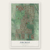 Fircrest, Washington map print, the full design