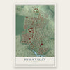 Hybla Valley, Virginia map print, the full design