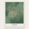 Binford, North Dakota map print, the full design