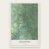 Leicester, New York map print, the full design
