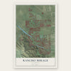 Rancho Mirage, California map print, the full design