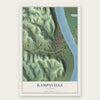 Kampsville, Illinois map print, the full design
