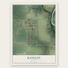 Kangley, Illinois map print, the full design