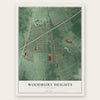 Woodbury Heights, New Jersey map print, the full design