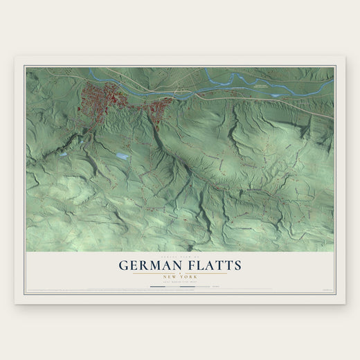 German Flatts, New York map print, the full design