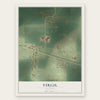 Virgil, Illinois map print, the full design