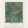 North Olmsted, Ohio map print, the full design