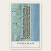 Golden Beach, Florida map print, the full design