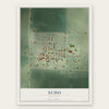 Echo, Minnesota map print, the full design