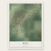 Witt, Illinois map print, the full design